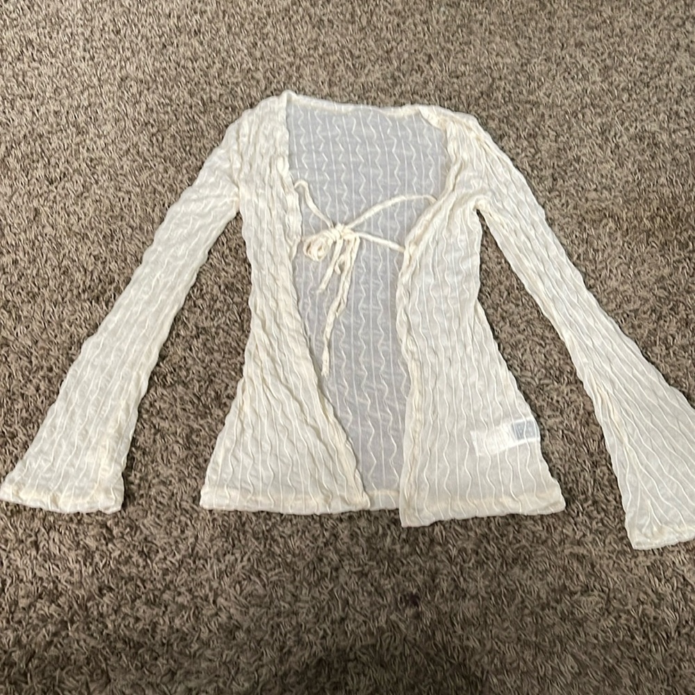 Cream sheer camisole. NEVER WORN!